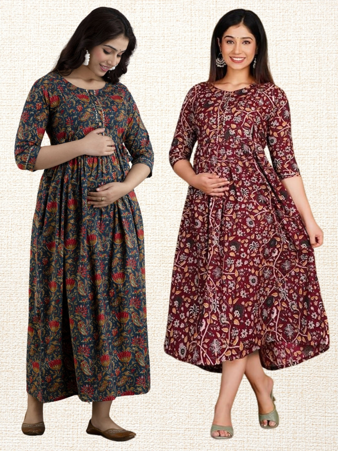 Zip Maternity Kurti Combo (2 pcs)