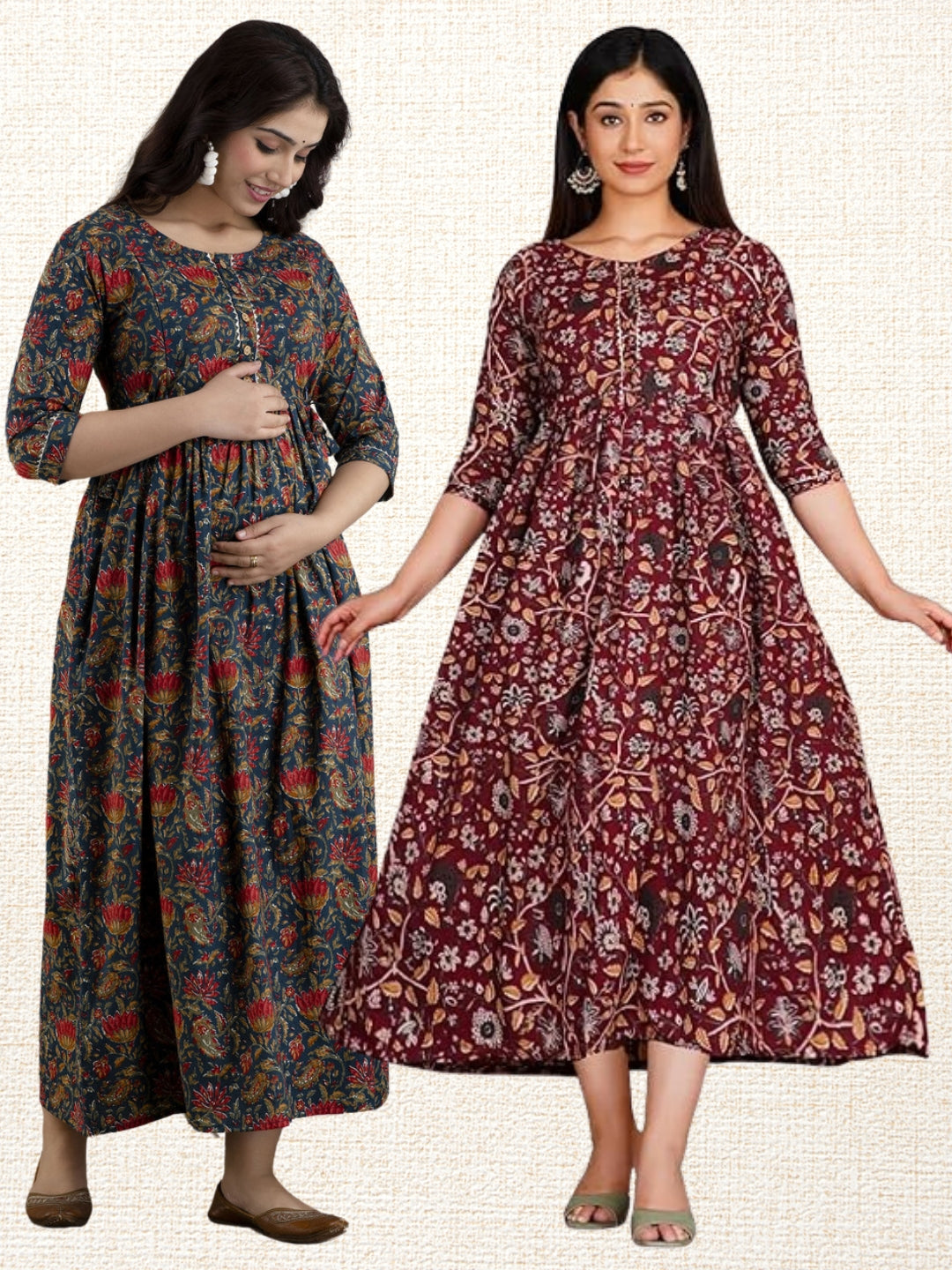 Zip Maternity Kurti Combo (2 pcs)