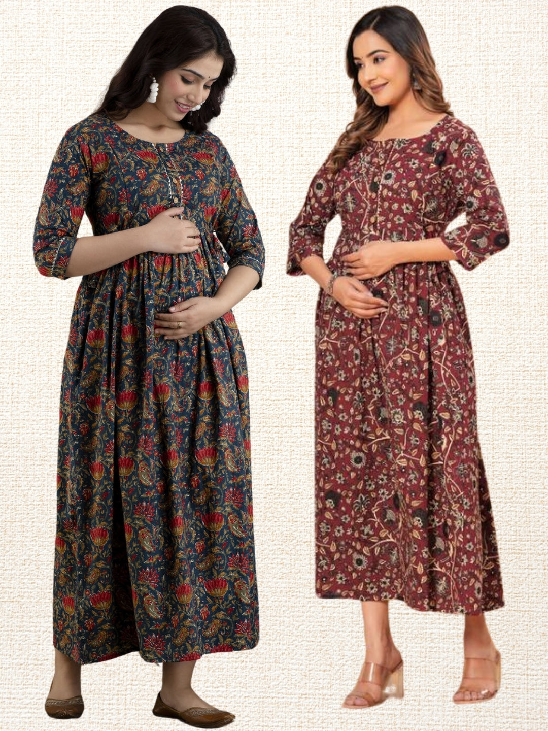 Zip Maternity Kurti Combo (2 pcs)
