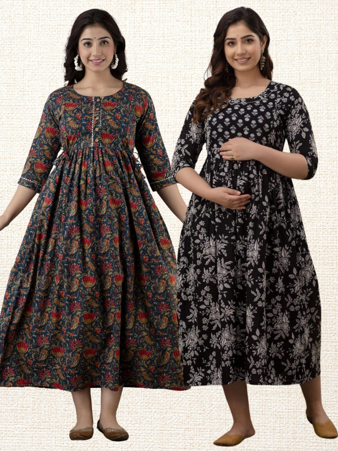 Stylish Maternity Wear Combo – 2 Kurtis