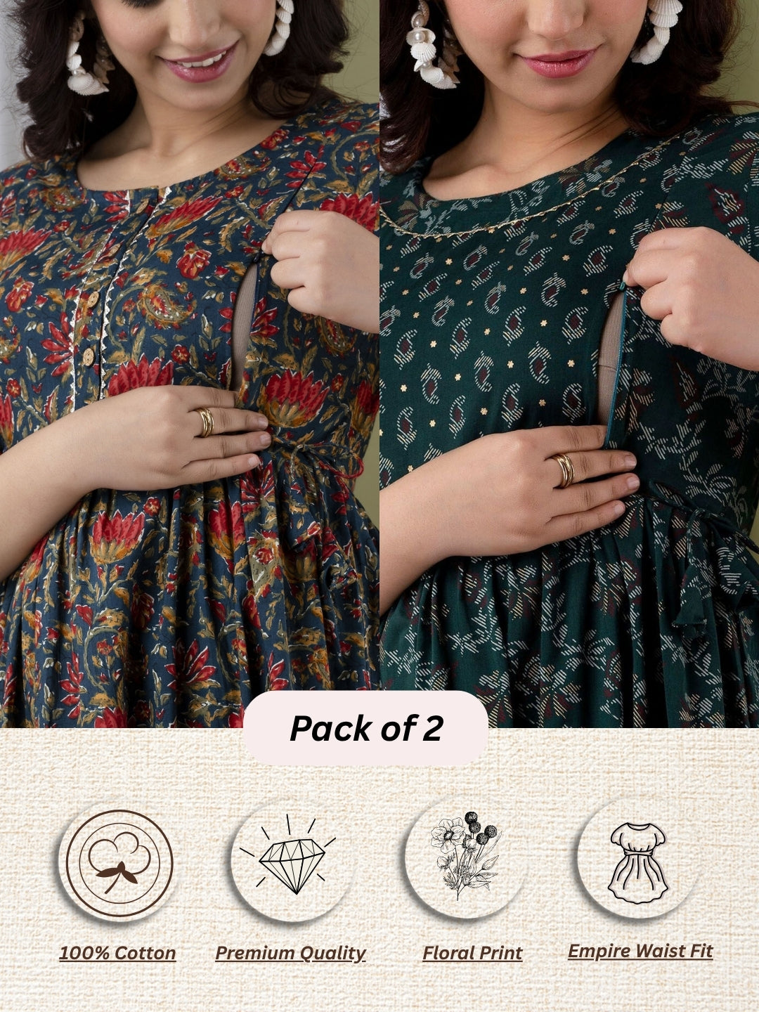Everyday Comfort Feeding Kurti – Pack of 2