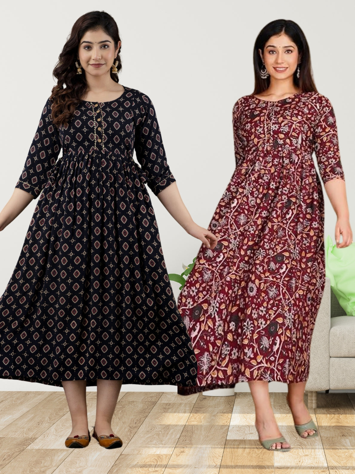 Maternity Feeding Kurti Combo – Stylish Set of 2