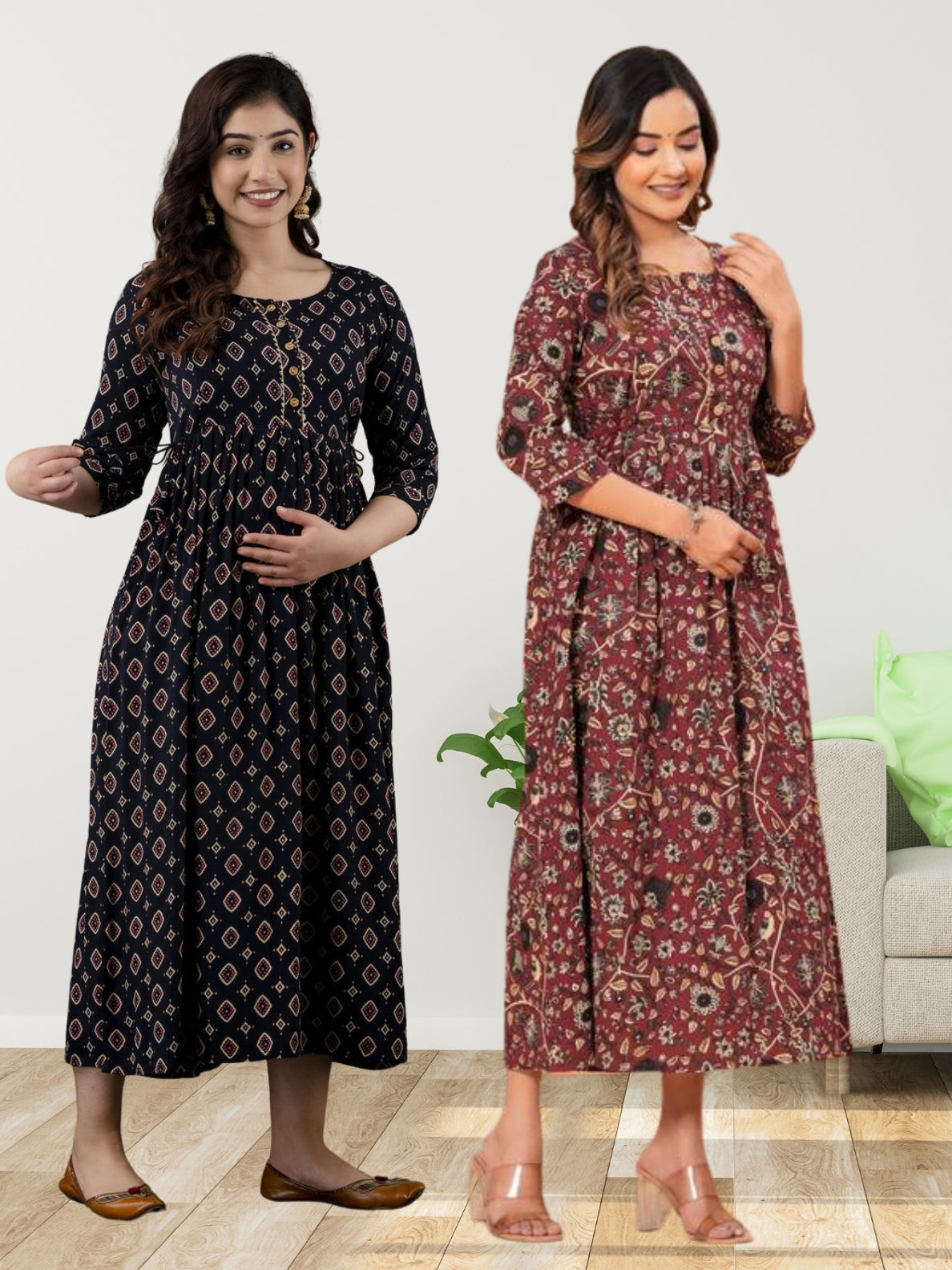 Maternity Feeding Kurti Combo – Stylish Set of 2