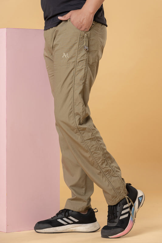Olive Brown Relaxed-Fit Pyjama Pants