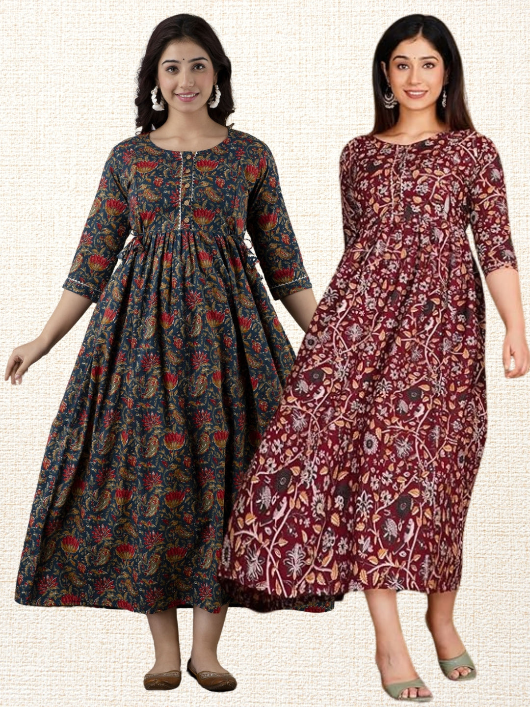 Zip Maternity Kurti Combo (2 pcs)