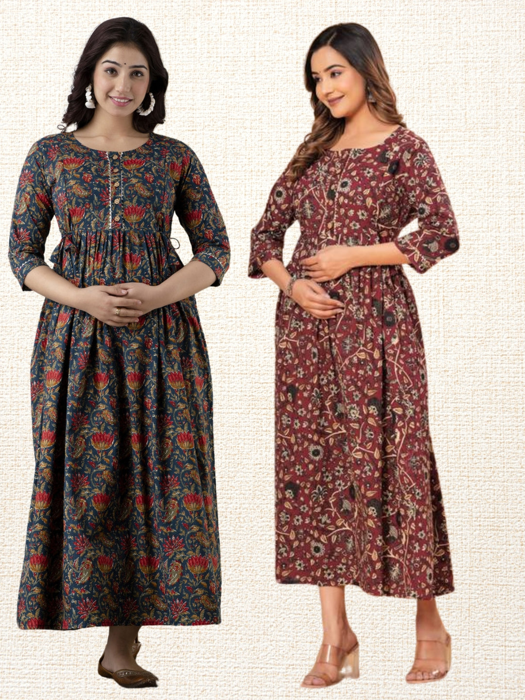 Zip Maternity Kurti Combo (2 pcs)