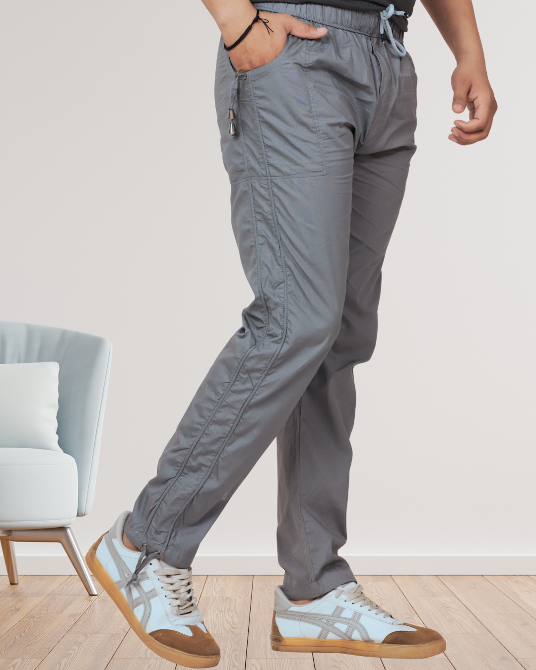Men’s Steel Grey Cotton Pyjama