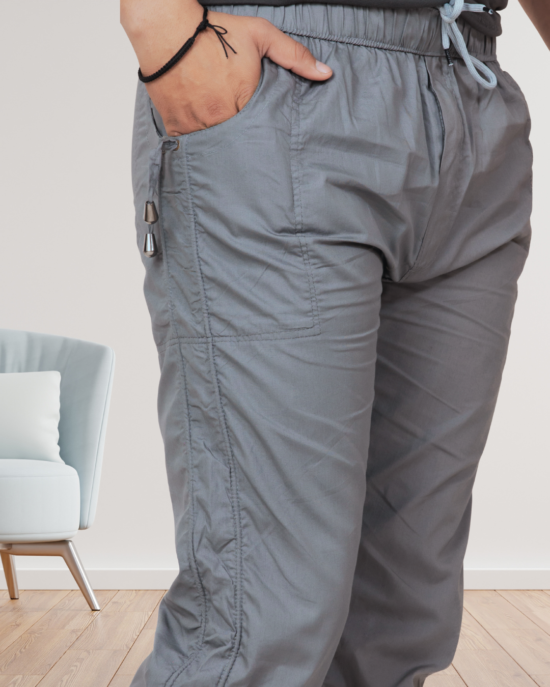 Men’s Steel Grey Cotton Pyjama