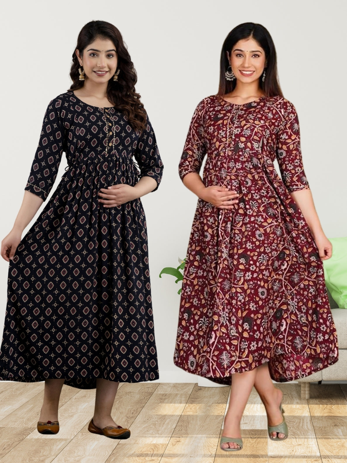 Maternity Feeding Kurti Combo – Stylish Set of 2