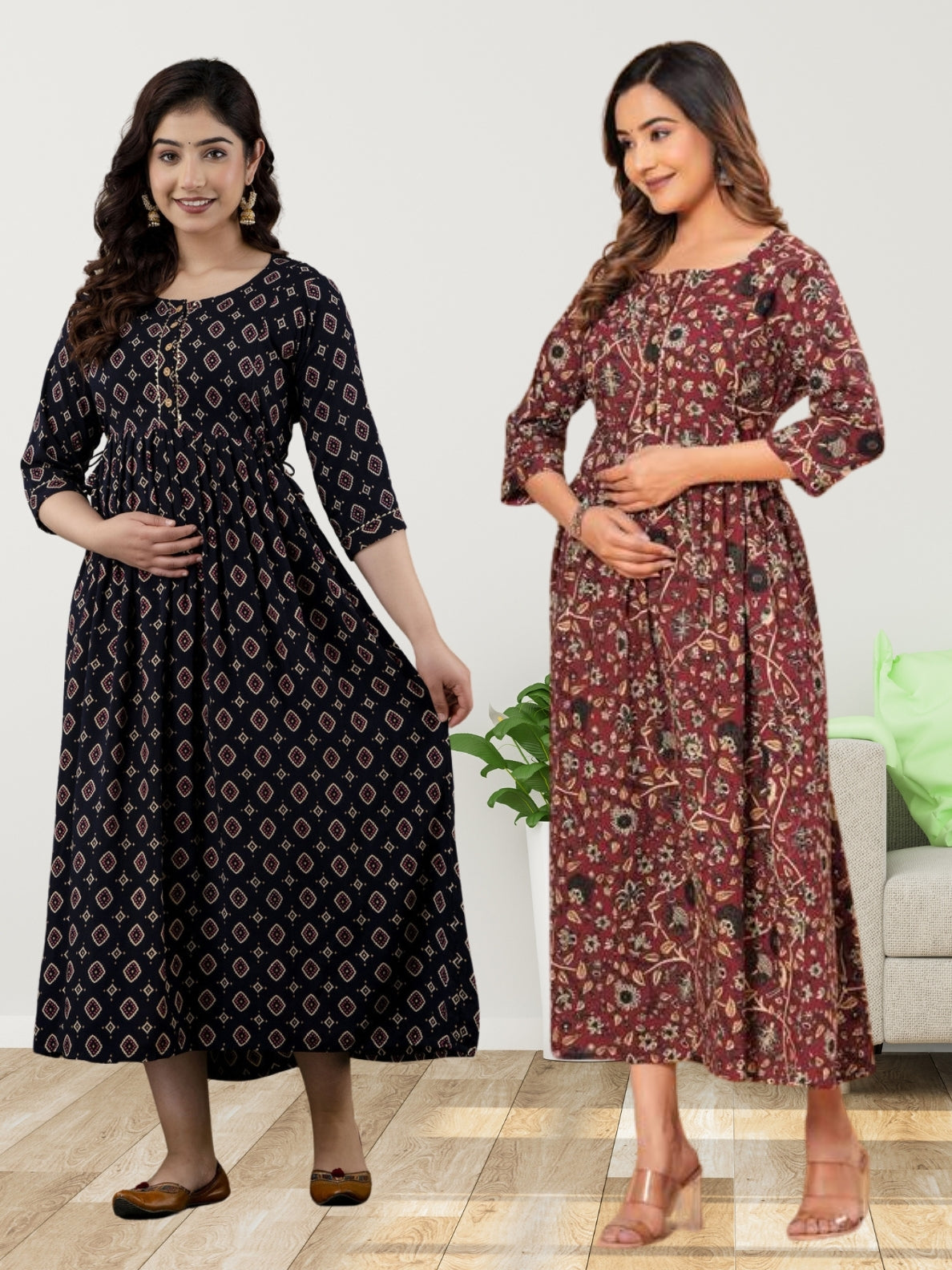 Maternity Feeding Kurti Combo – Stylish Set of 2
