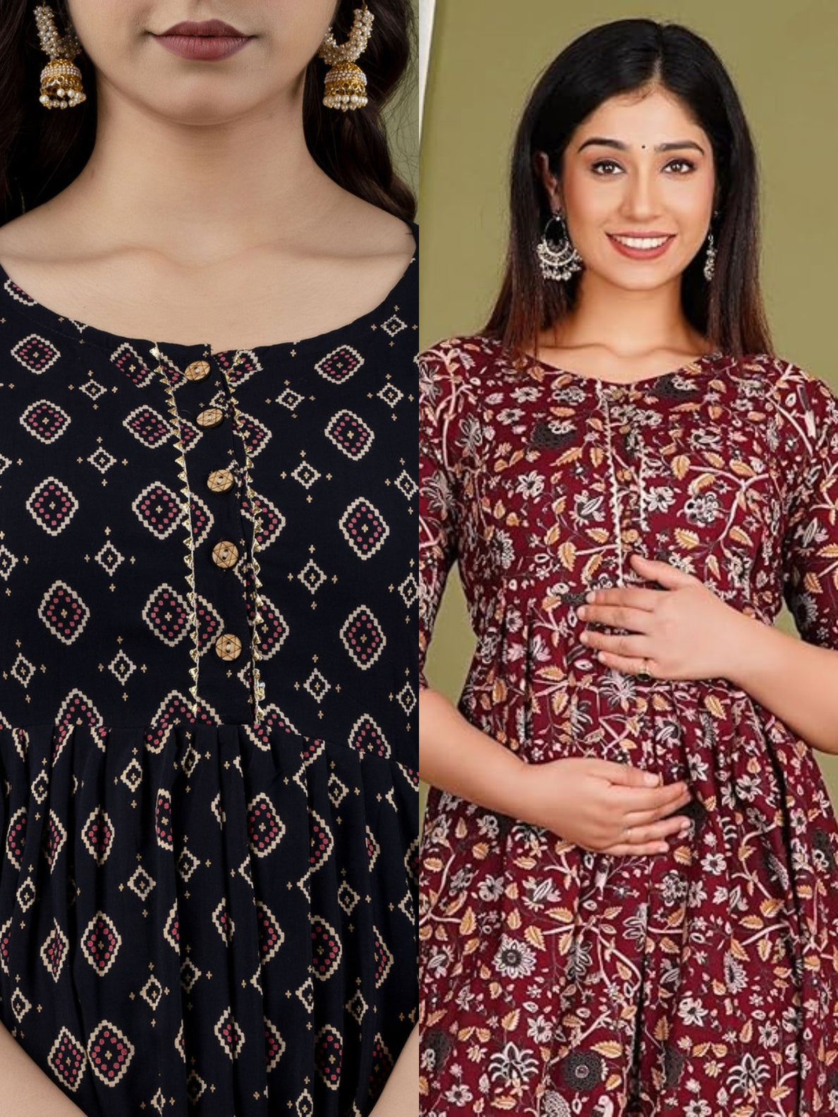 Maternity Feeding Kurti Combo – Stylish Set of 2