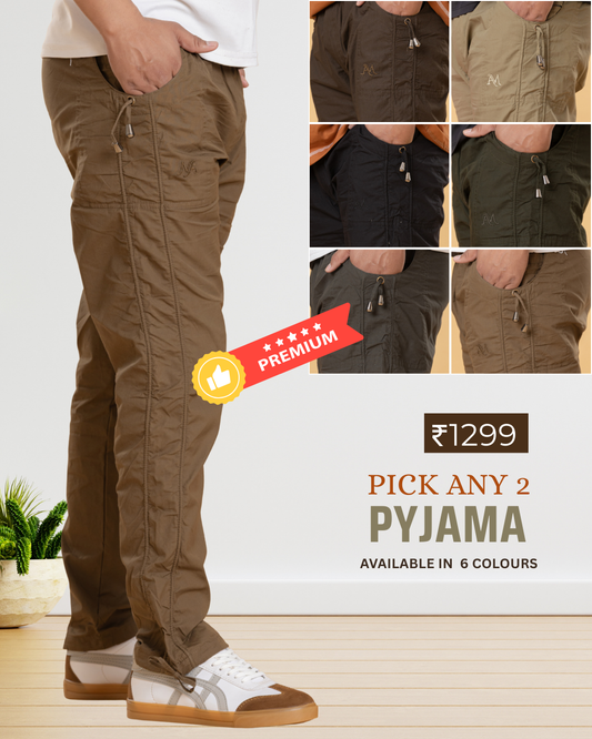 Premium Loose-Fit Pyjama – Pick Any 2 @ ₹1299
