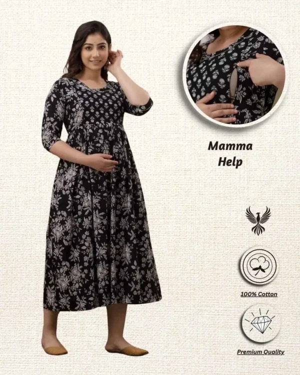 Feeding-Friendly Straight Kurti – Modern Design with Invisible Zippers
